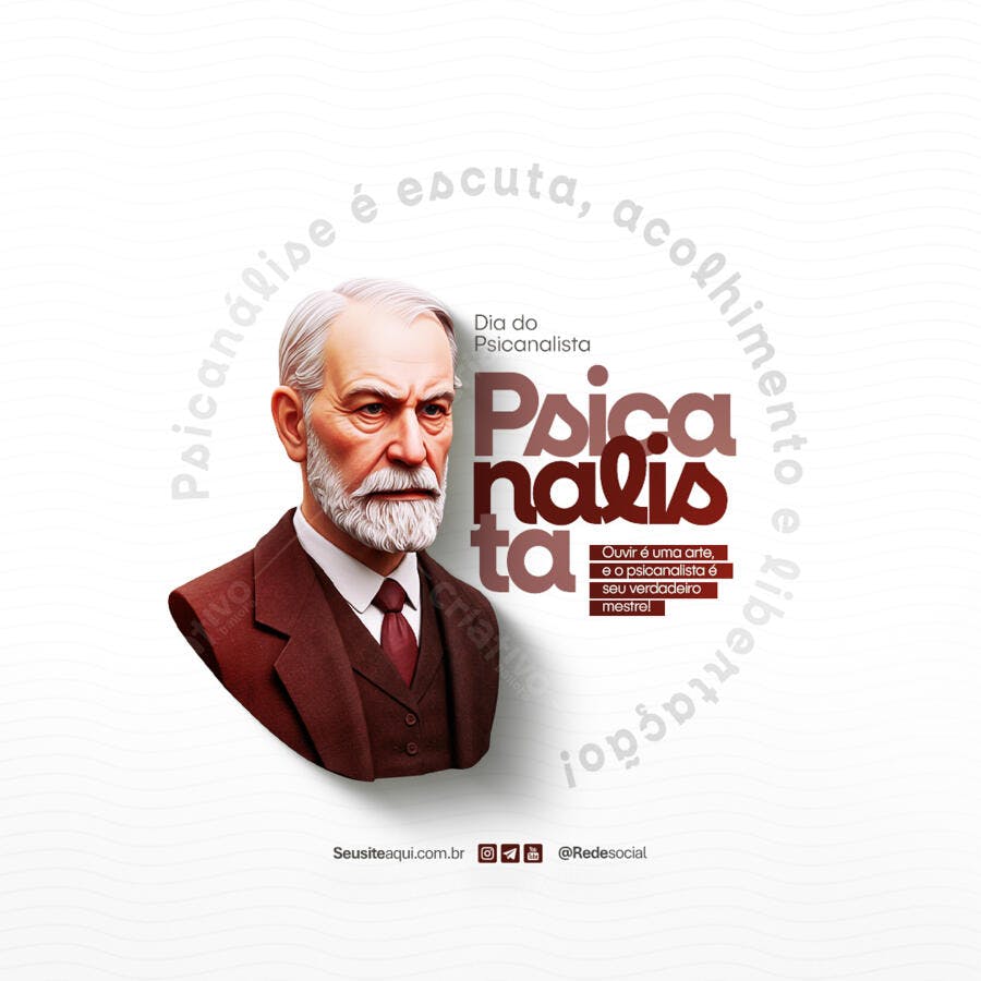 Post para Dia do Psicanalista PSD Editável