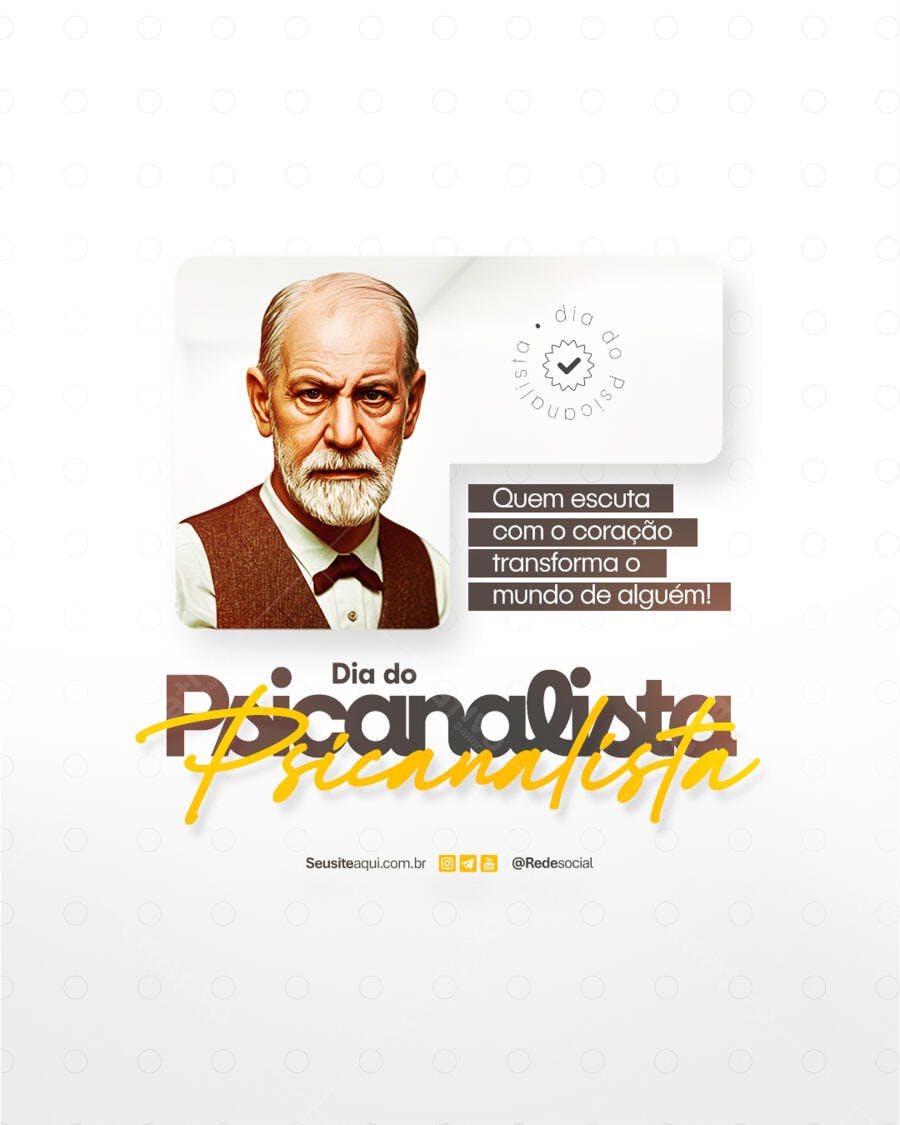 Post para o Dia do Psicólogo PSD Editável
