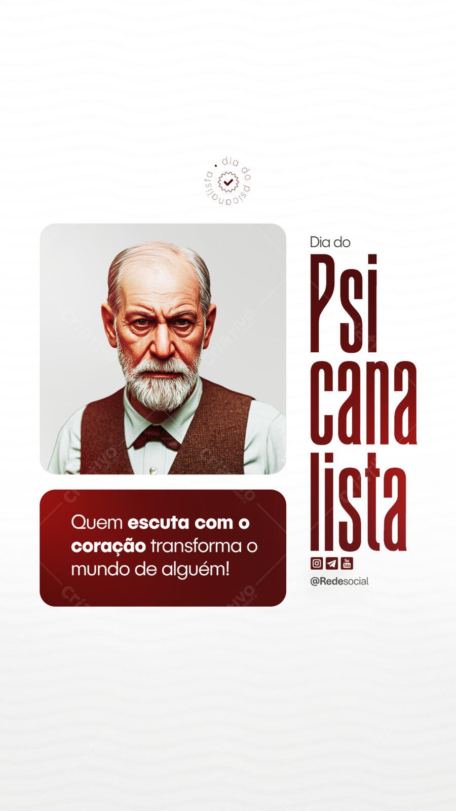 Post para o Dia do Psicólogo PSD Editável