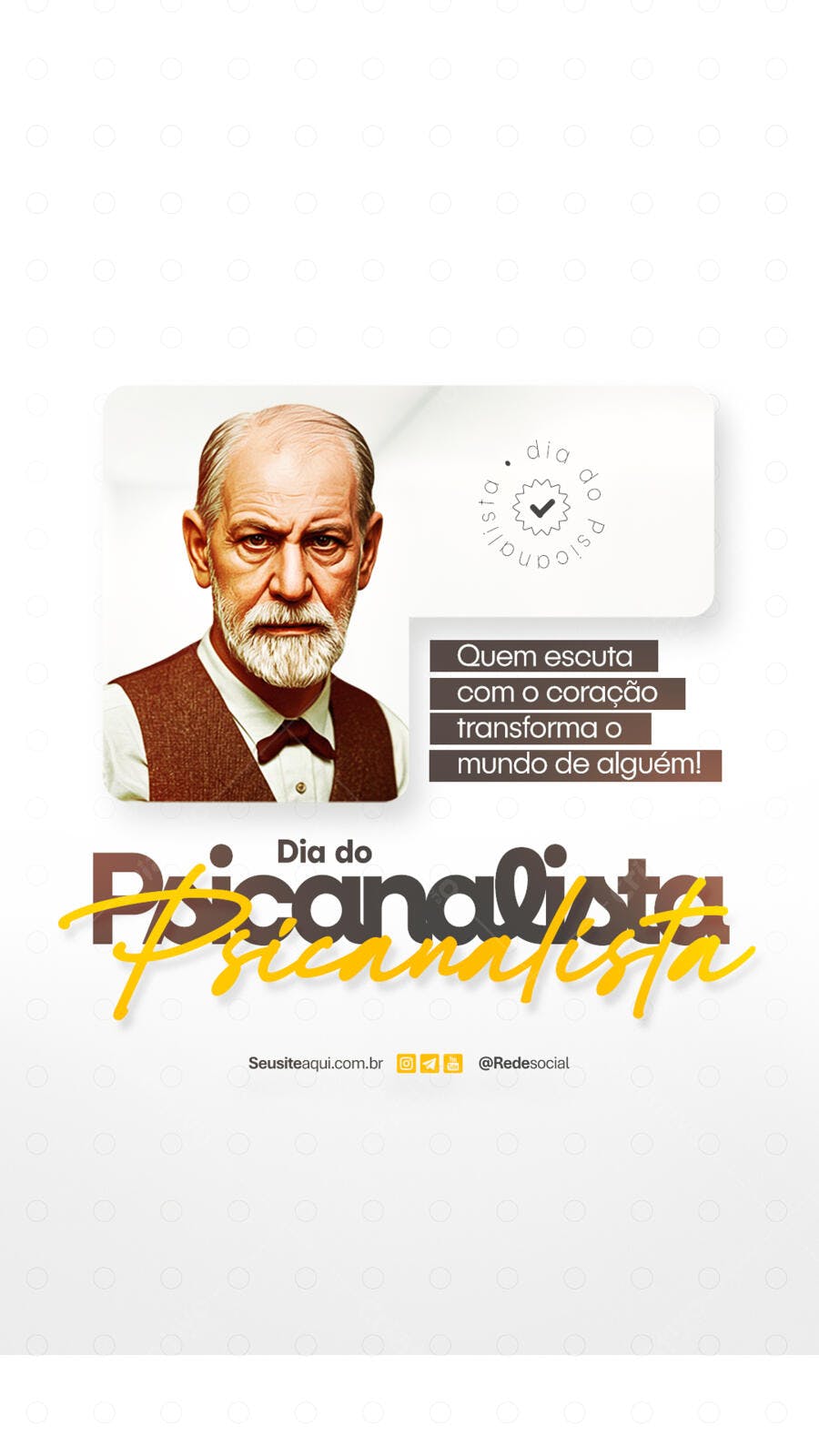 Post para o Dia do Psicólogo PSD Editável