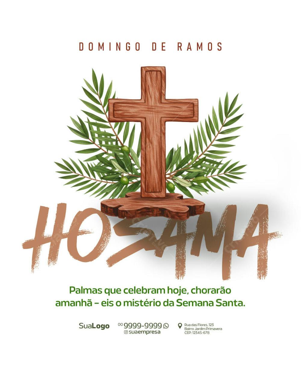 Social Media Domingo de Ramos PSD Editável (1)