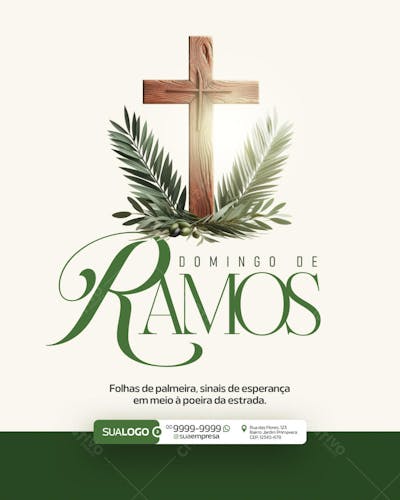 Social Media Domingo de Ramos PSD Editável (4)