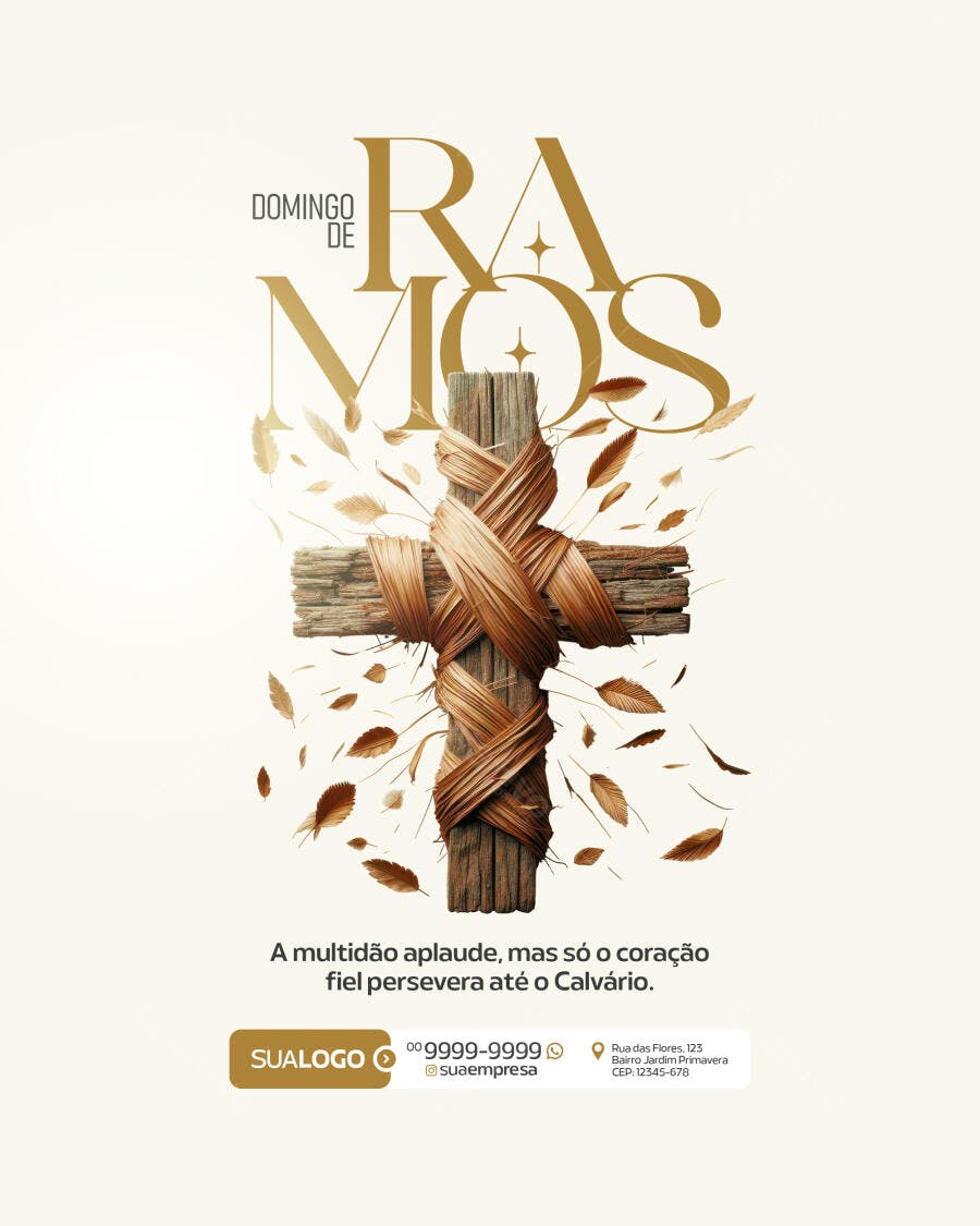 Flyer Domingo de Ramos PSD Editável