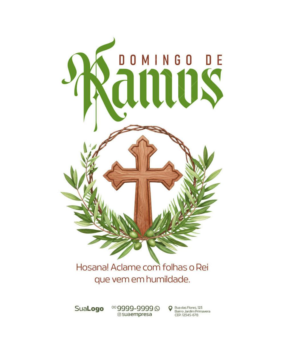 Social Media Domingo de Ramos PSD Editável (6)