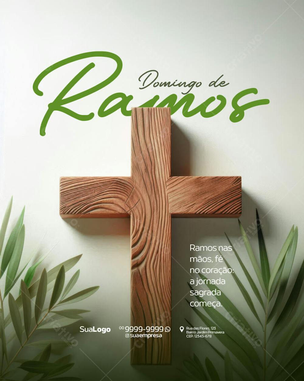 Social Media Domingo de Ramos PSD Editável (7)