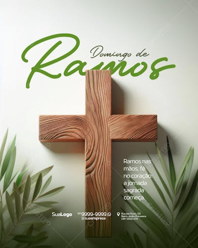 Social Media Domingo de Ramos PSD Editável (7)