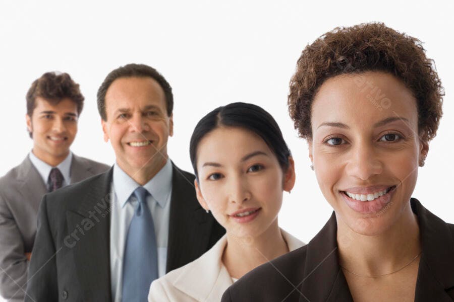 Equipe de Negócios Diversidade Sorrindo