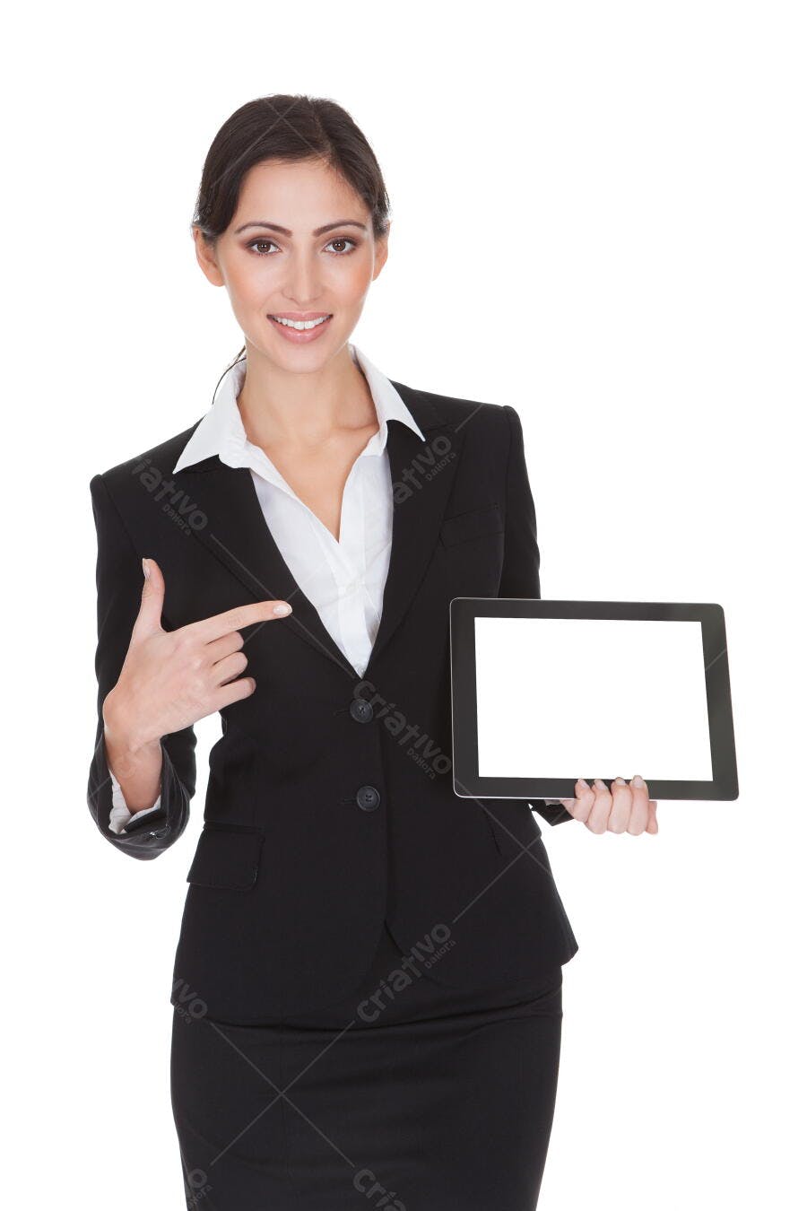 Mulher de Negócios Apresentando Tablet