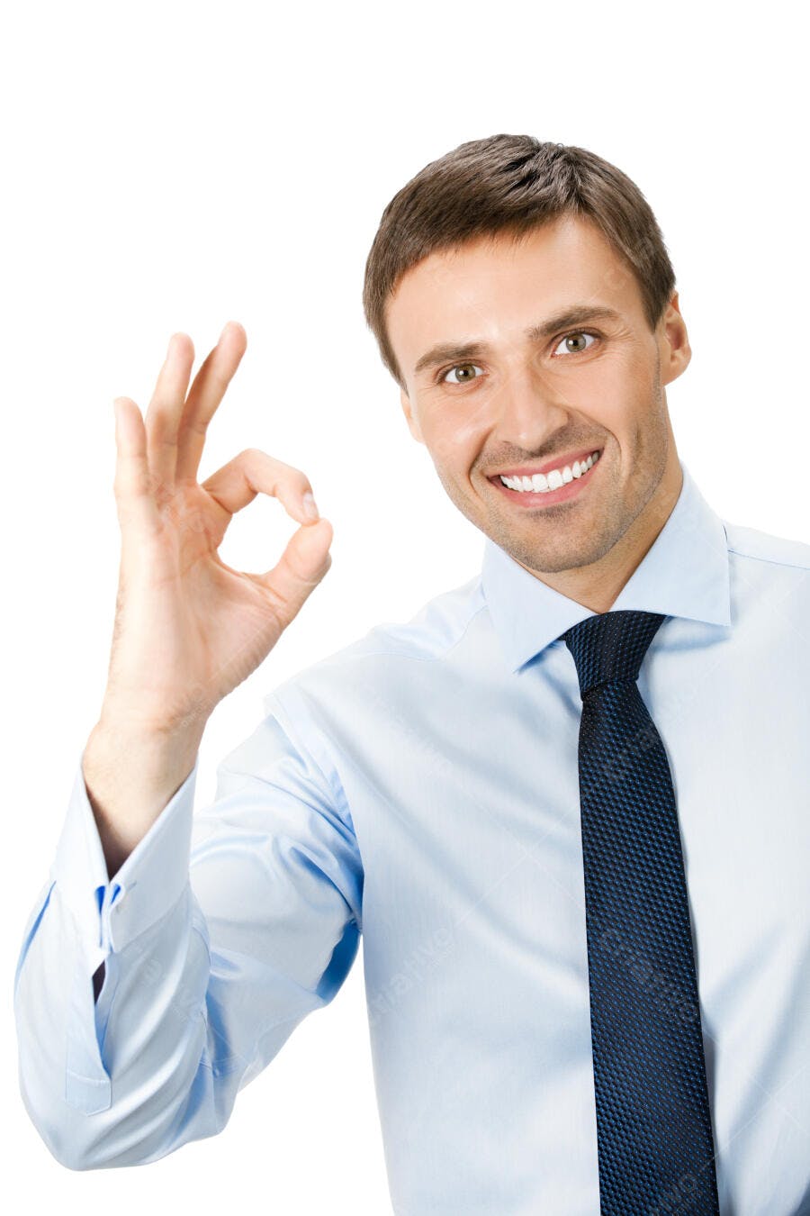 Homem de Negócios mostrando OK