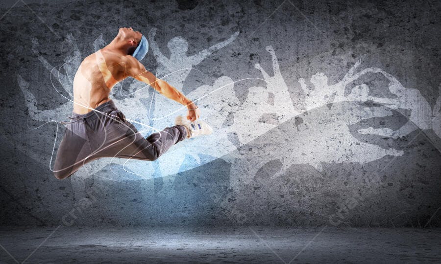 Dançarino Breakdance Salto Energia