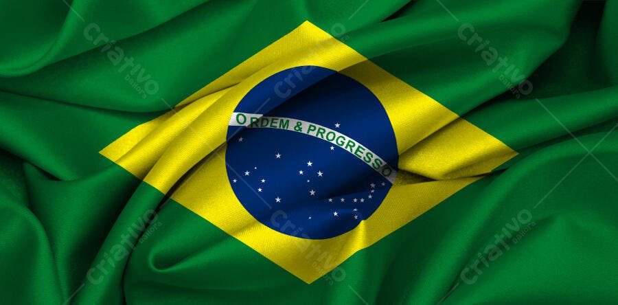 Bandeira Brasileira em tecido