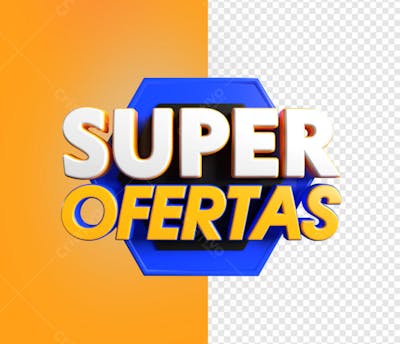 SUPER OFERTAS BASE HEXAGONO AZUL