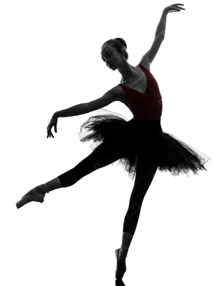 Bailarina em pose de dança clássica