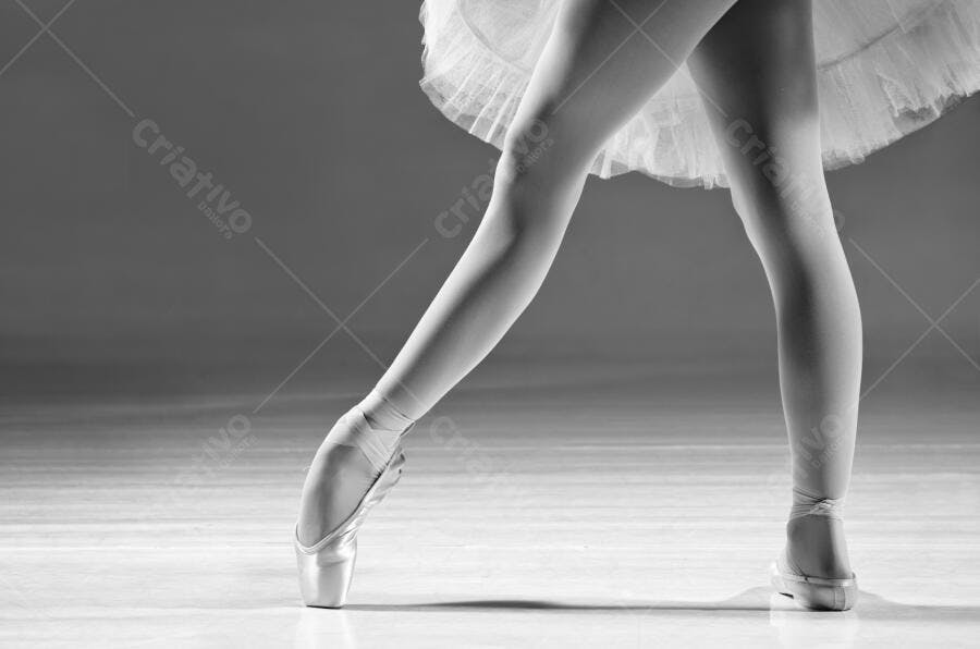 Bailarina em Pointe Monocromática