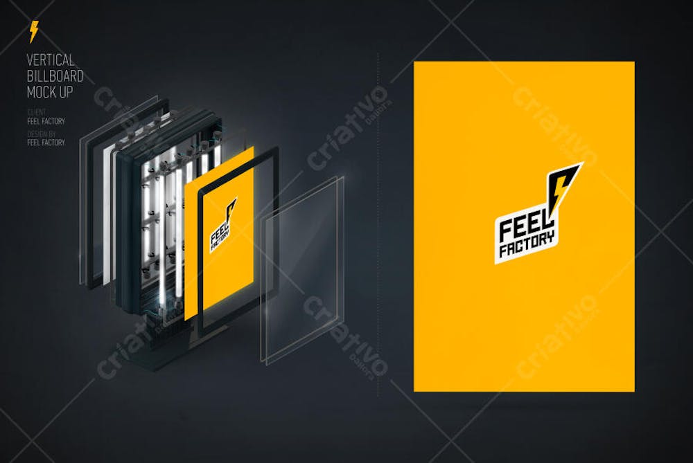 Mockup Flyer Vertical Billboard - Mock Up