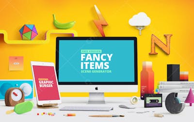 Mockup Flyer Pre made scene