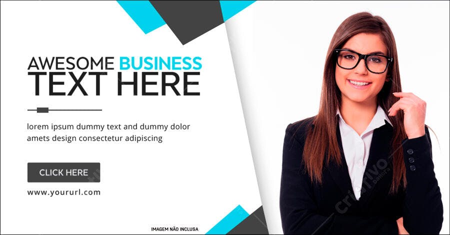Mockup Moderno de Banner para Negócios
