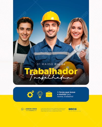 Dia do Trabalhador 01 de Maio social media feed (2)
