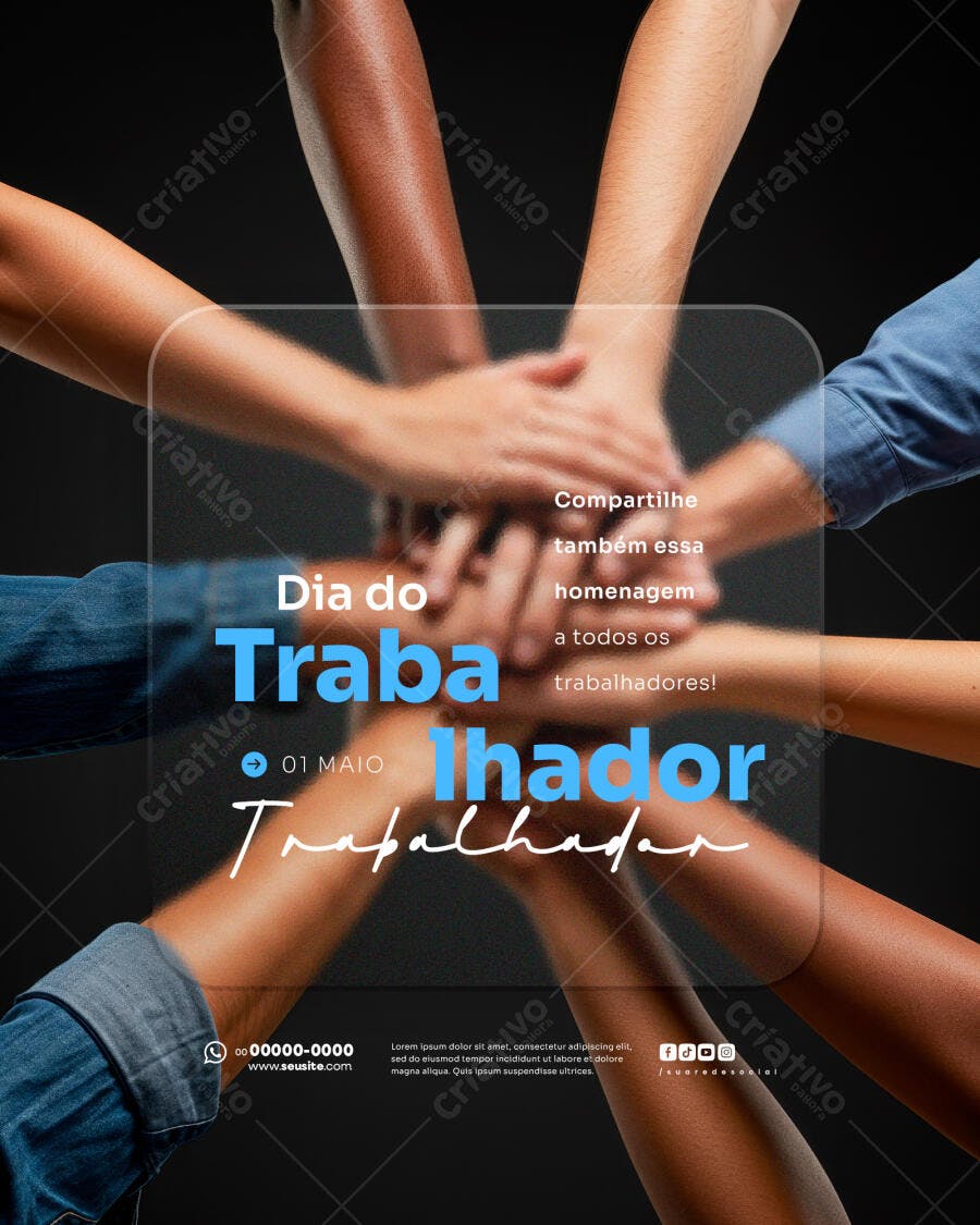 Flyer Dia do Trabalho PSD Editável