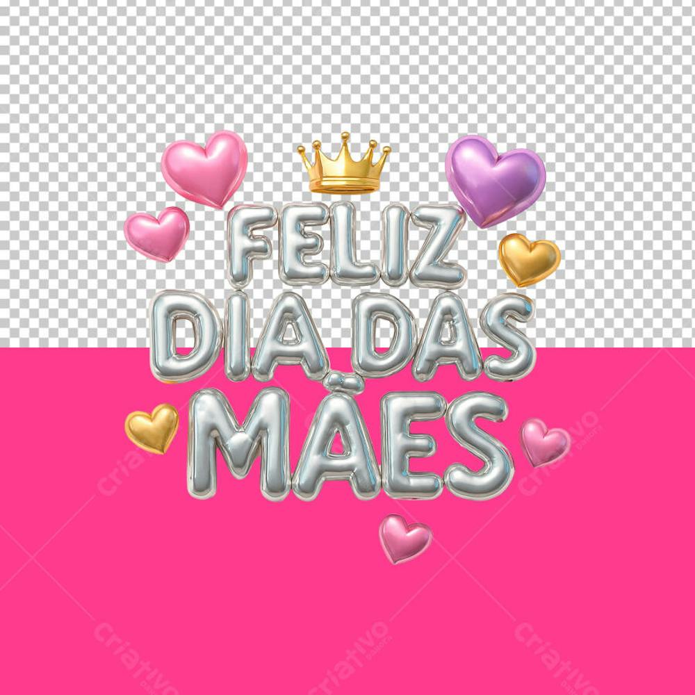 SELO 3D Dia das Mães - PSD EDITÁVEL 2