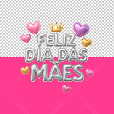 SELO 3D Dia das Mães - PSD EDITÁVEL 2