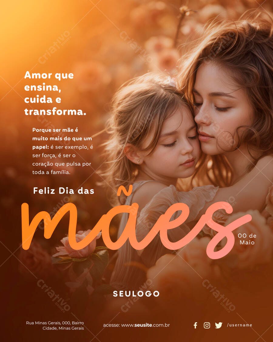 Flyer Dia das Mães PSD Editável