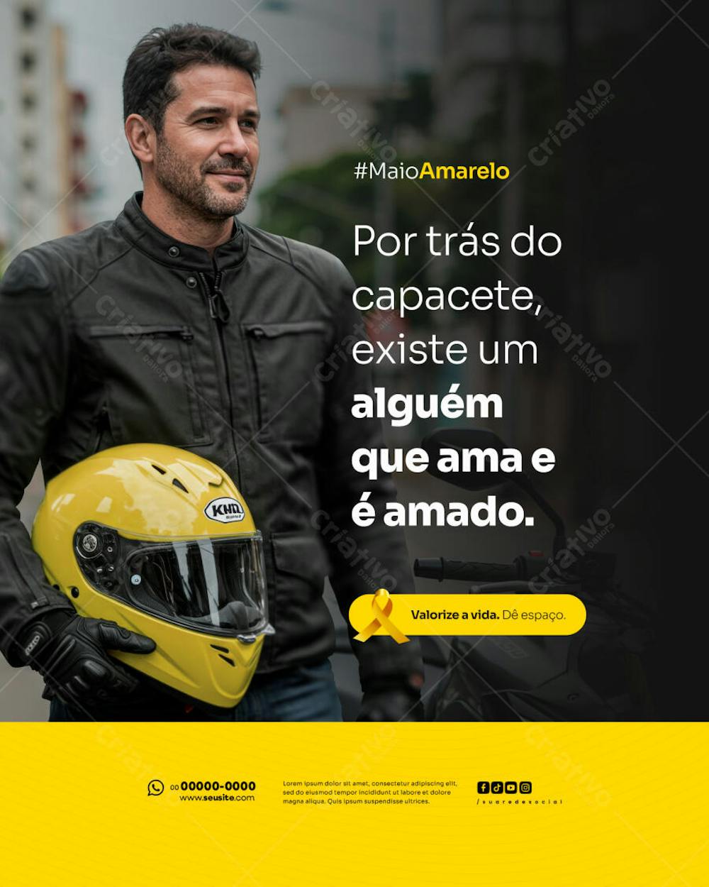 Maio Amarelo Campanha de Conscientização sobre segurança no trânsito e valorização da vida social media feed (5)
