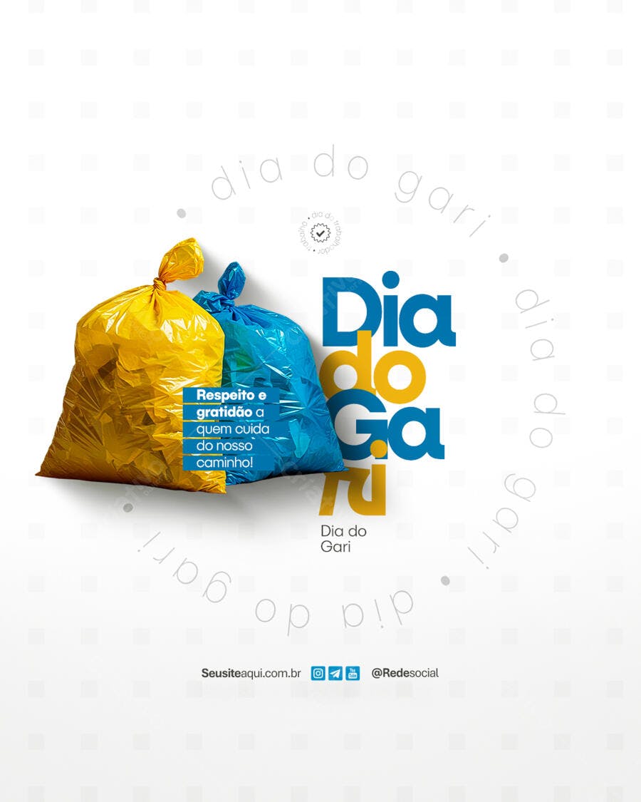 Postagem Dia do Gari PSD Editável