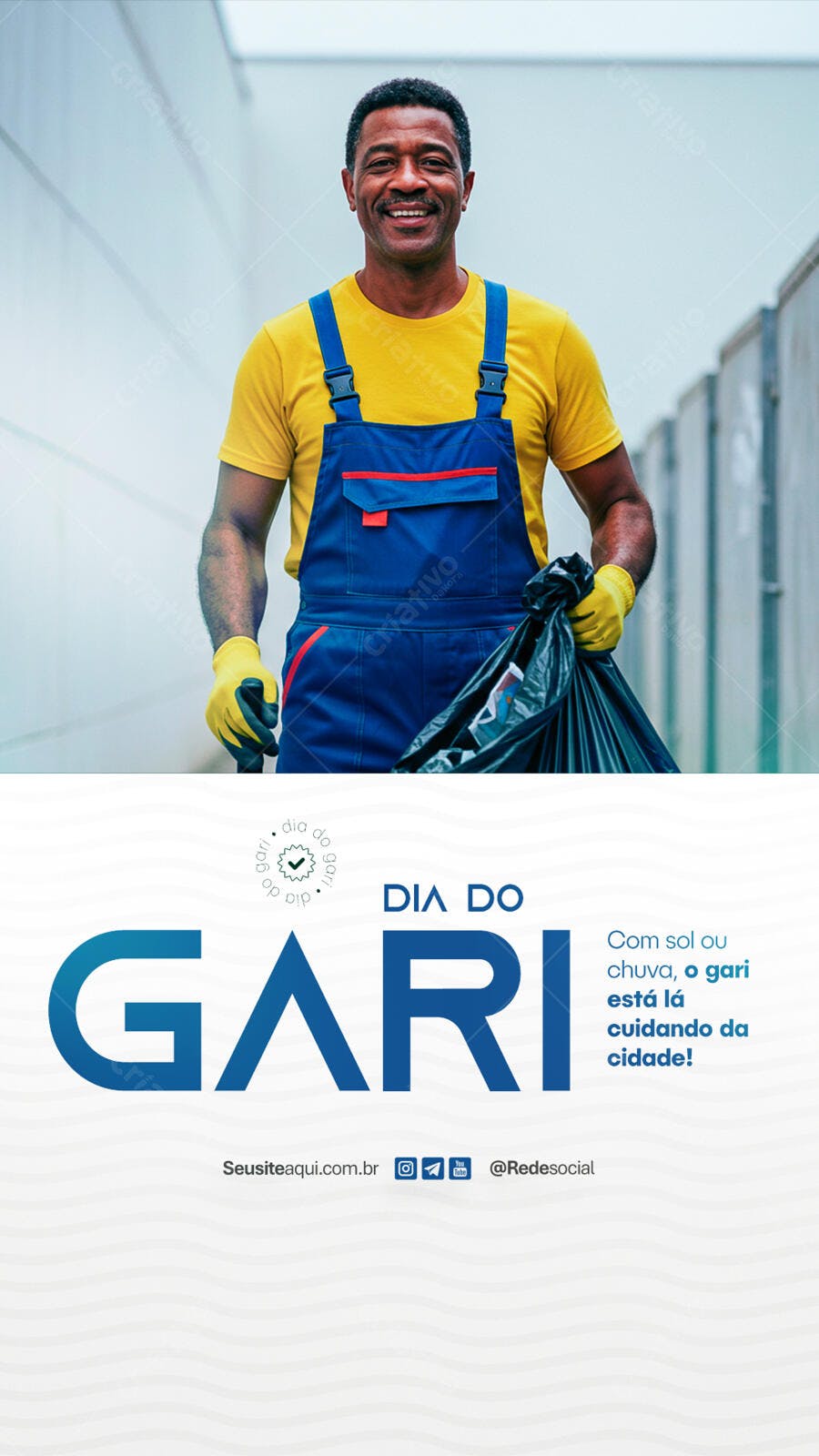 Flyer Dia do Gari PSD Editável