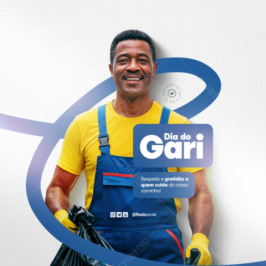 Postagem Dia do Gari PSD Editável