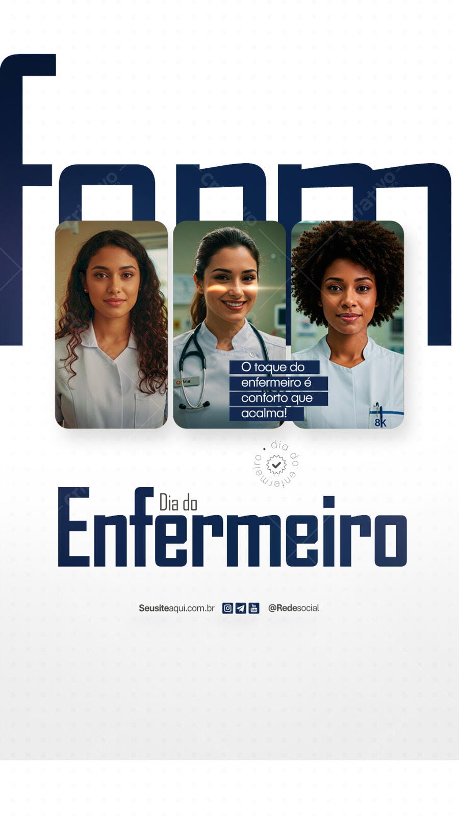 Post para o Dia do Enfermeiro PSD Editável