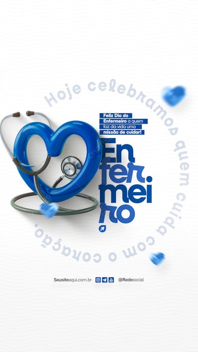 Dia Mundial do Enfermeiro - 12 de maio Social Media PSD Editável (4)