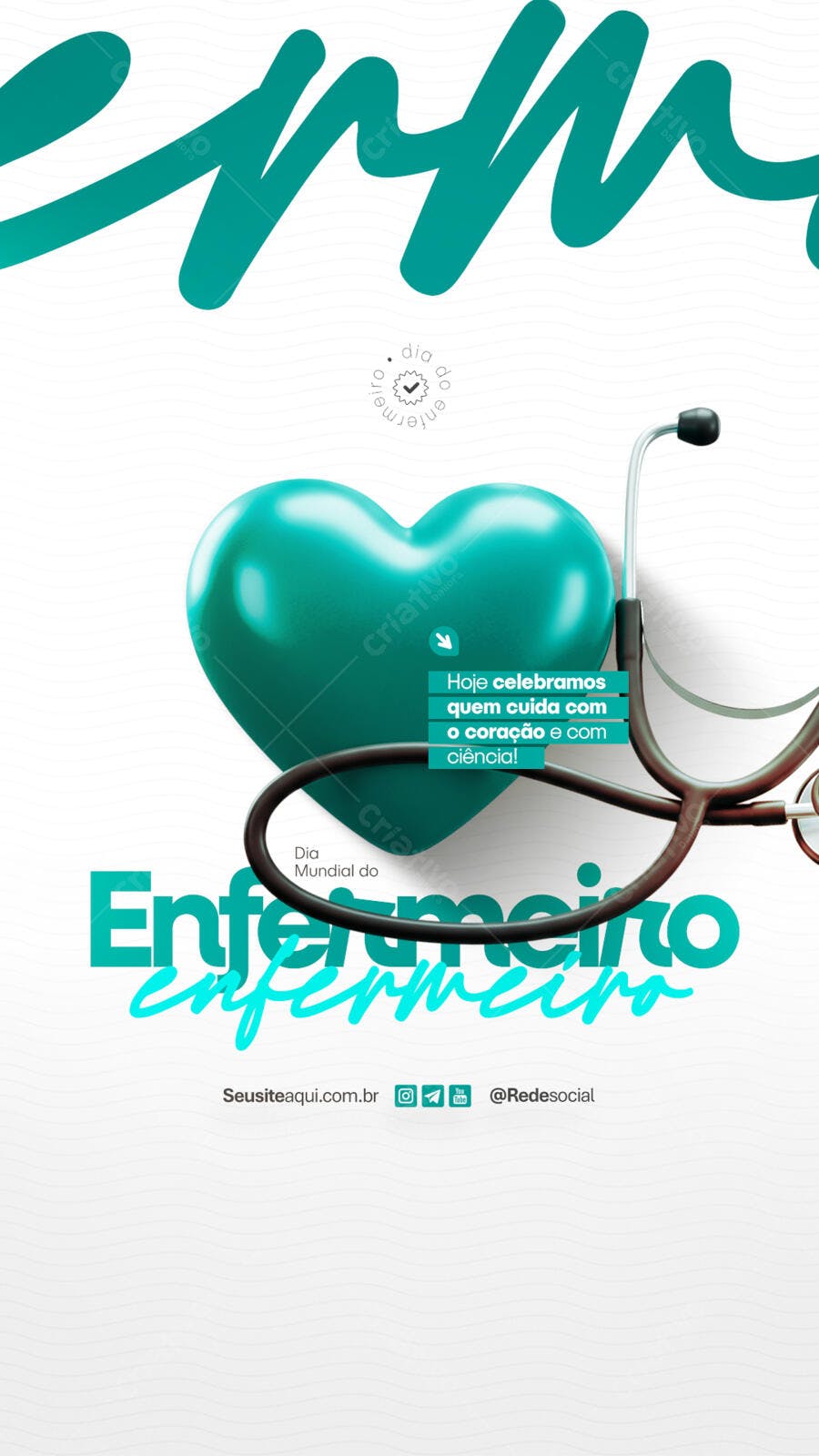 Flyer Dia do Enfermeiro PSD Editável