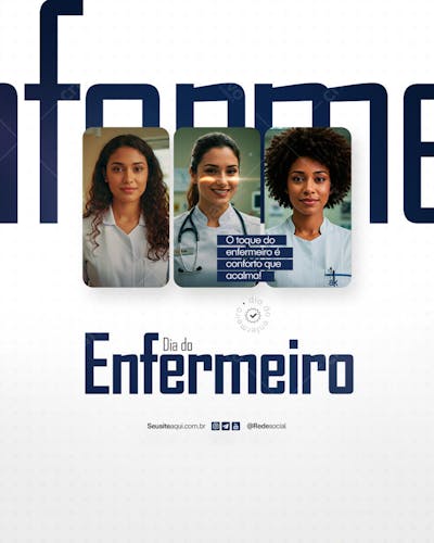 Dia Mundial do Enfermeiro - 12 de maio Social Media PSD Editável (8)