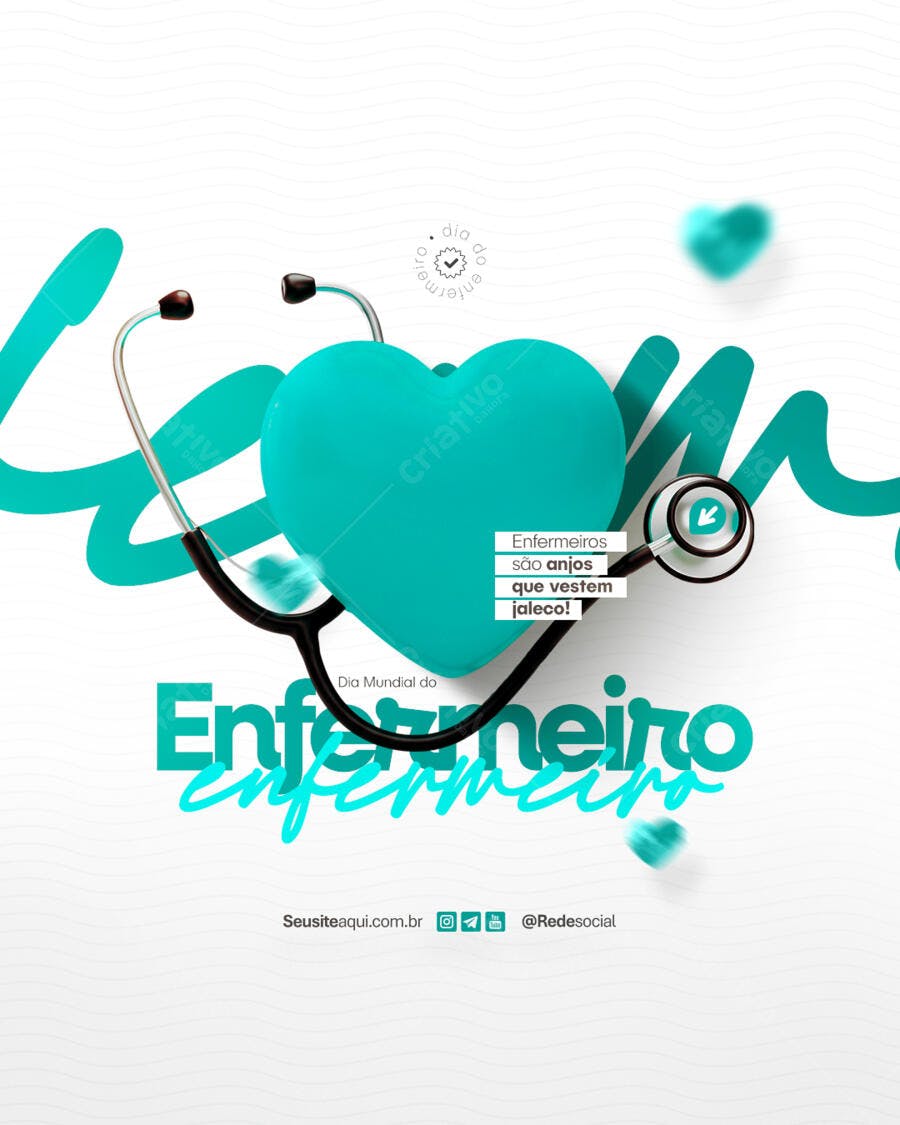 Post para Dia Mundial do Enfermeiro PSD Editável