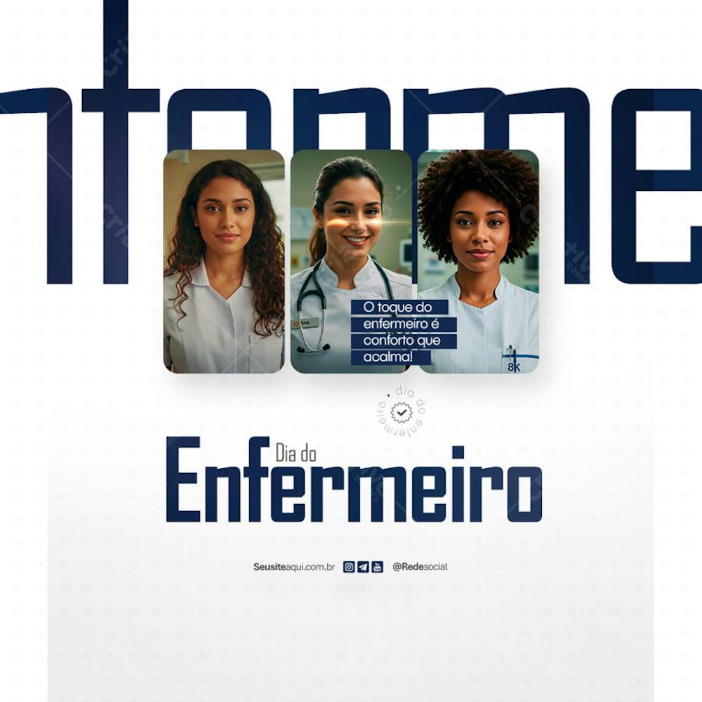 Dia Mundial do Enfermeiro - 12 de maio Social Media PSD Editável (13)