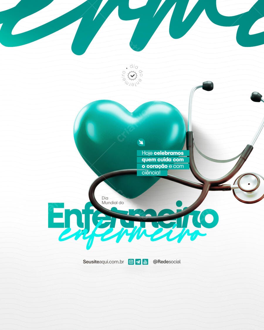 Flyer Dia Mundial do Enfermeiro PSD Editável