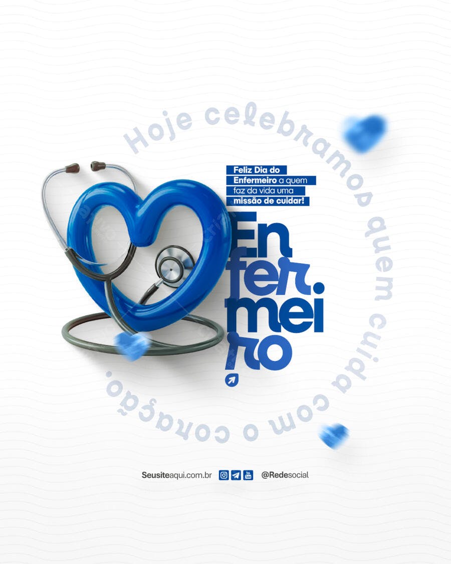 Postagem Dia do Enfermeiro PSD Editável