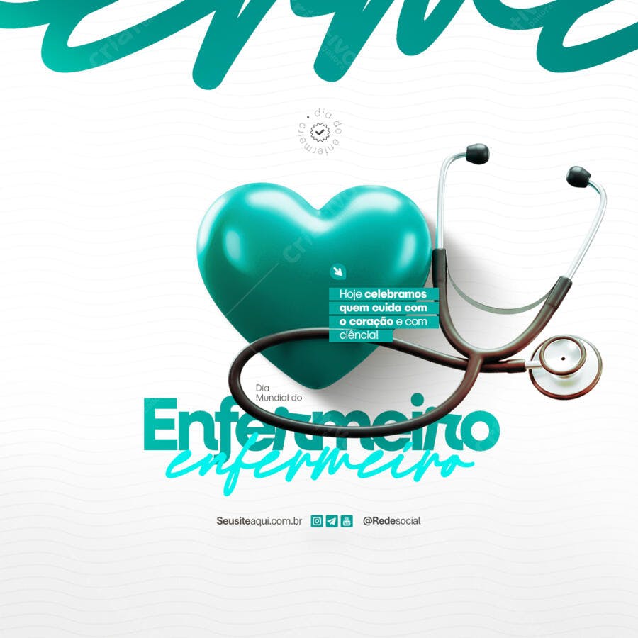 Postagem Dia do Enfermeiro PSD Editável