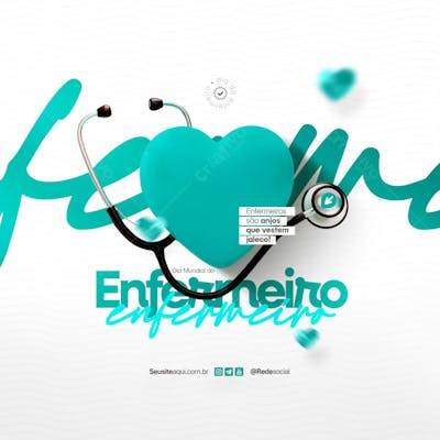 Dia Mundial do Enfermeiro - 12 de maio Social Media PSD Editável (15)
