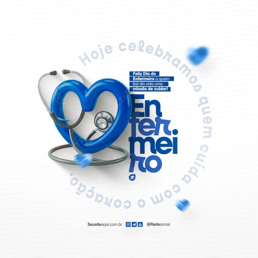 Postagem Dia do Enfermeiro PSD Editável