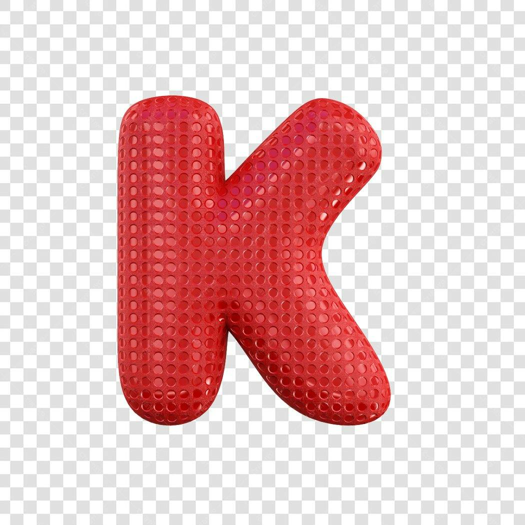 Logo PNG com fundo transparente Letra K vermelha