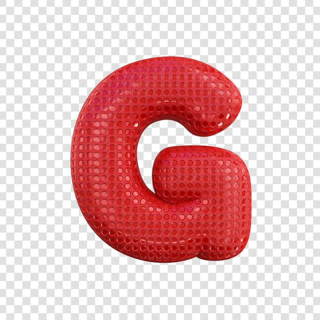 Logo PNG com fundo transparente Letra G Vermelha