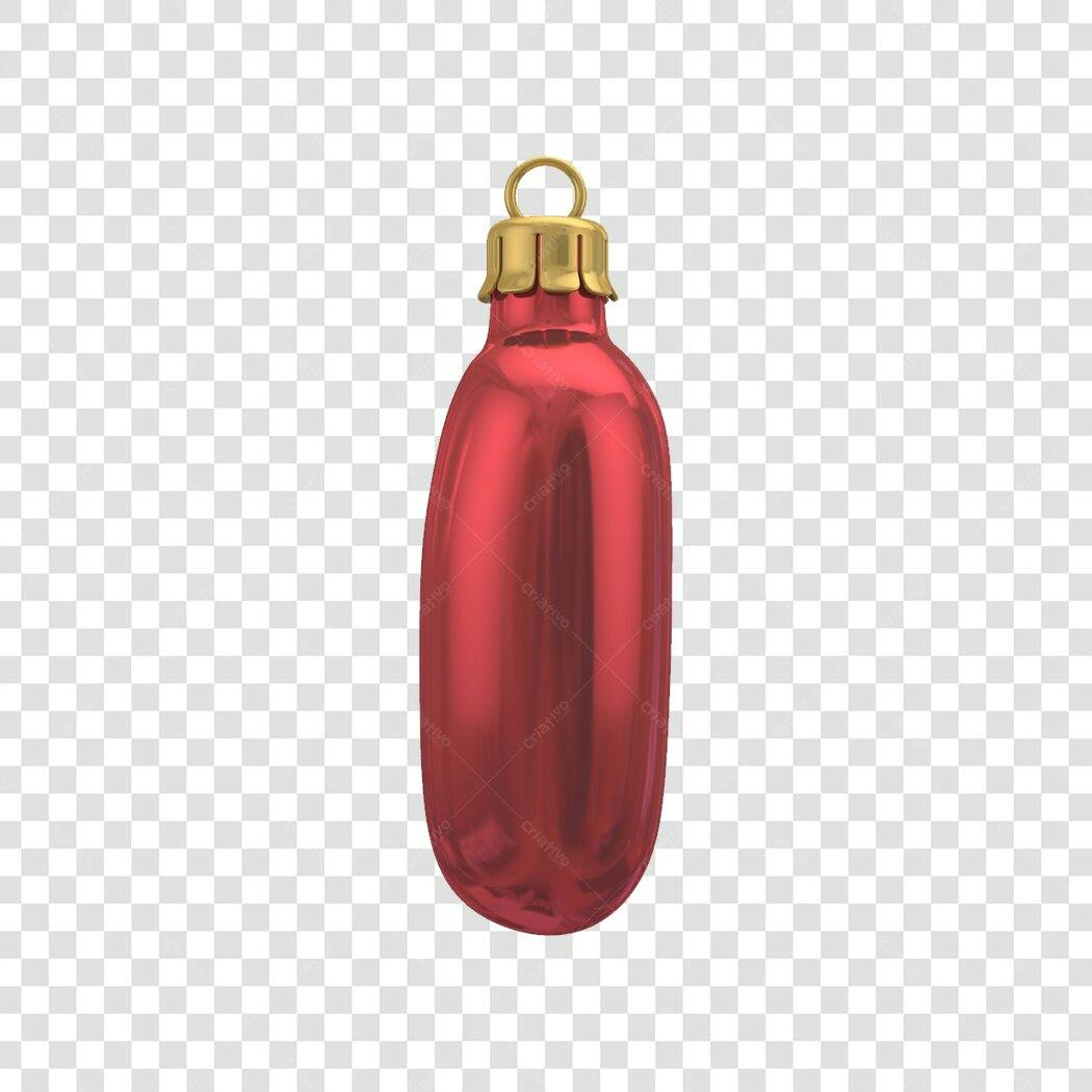 Decoração de Natal Bola Vermelha PNG com fundo transparente