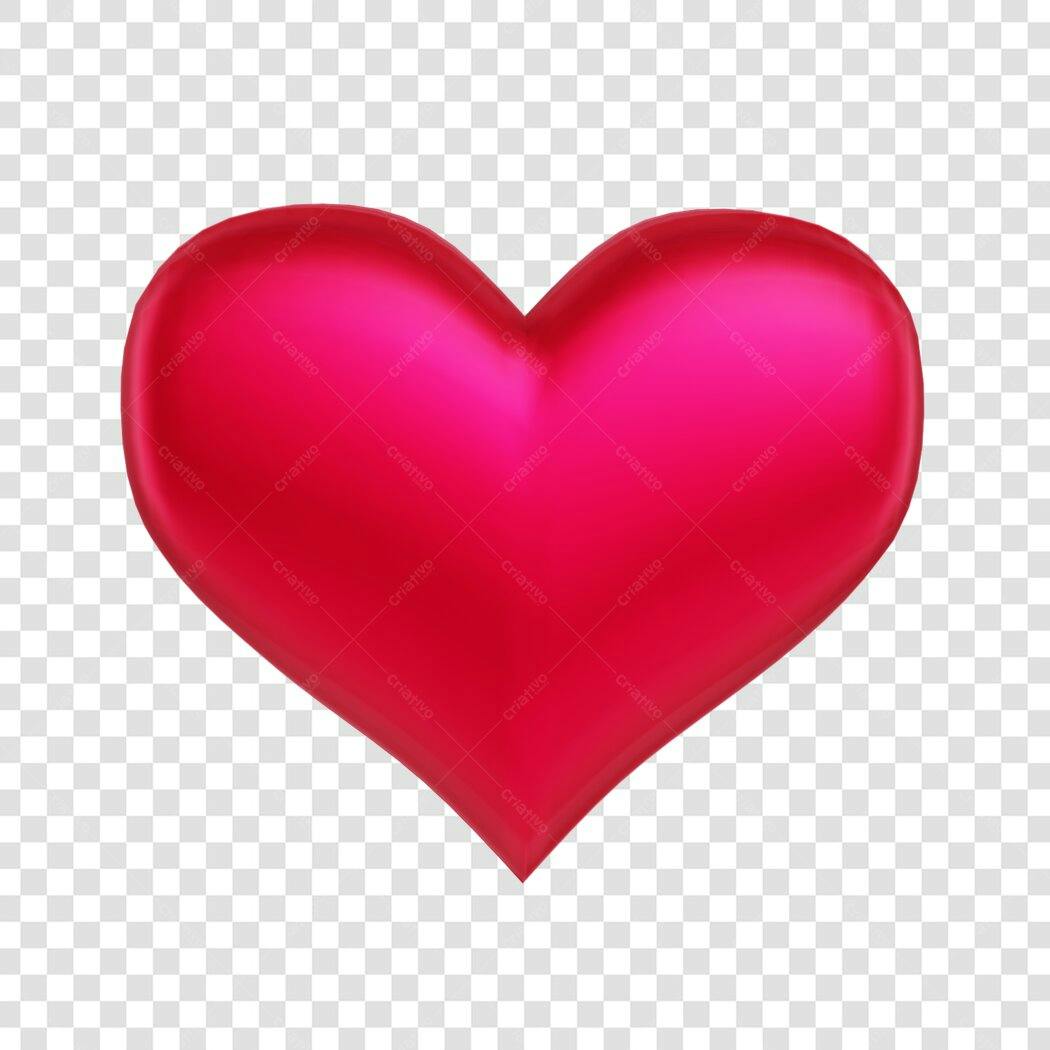 Ícone Coração Vermelho PNG com fundo transparente