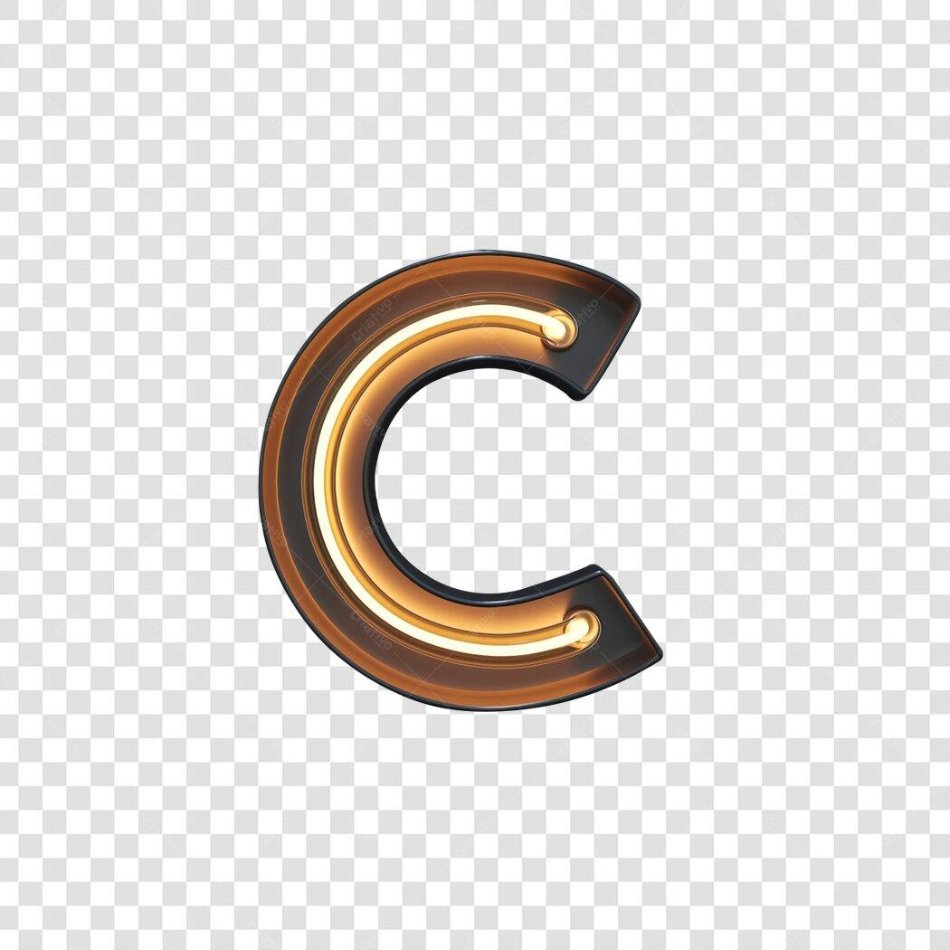 Logo da letra C estlizada PNG com fundo transparente