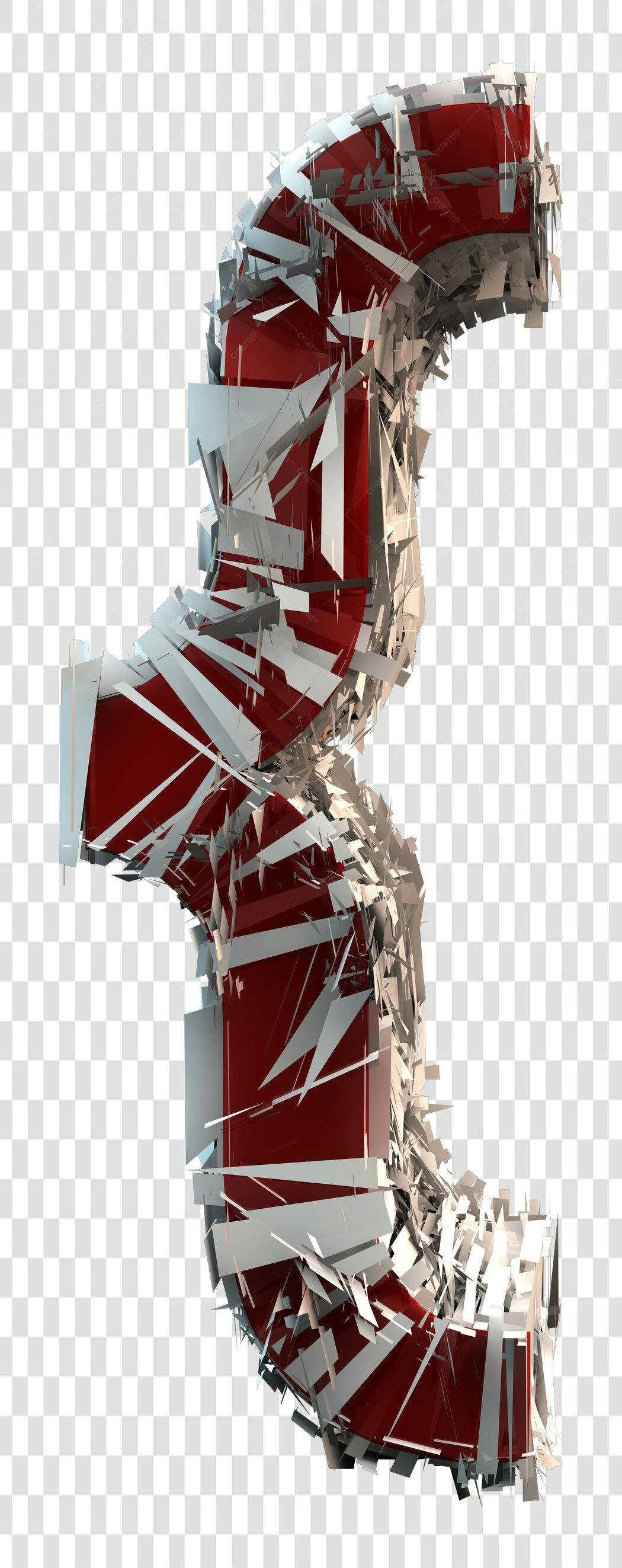 Ilustração abstrata geométrica 3D PNG com fundo transparente