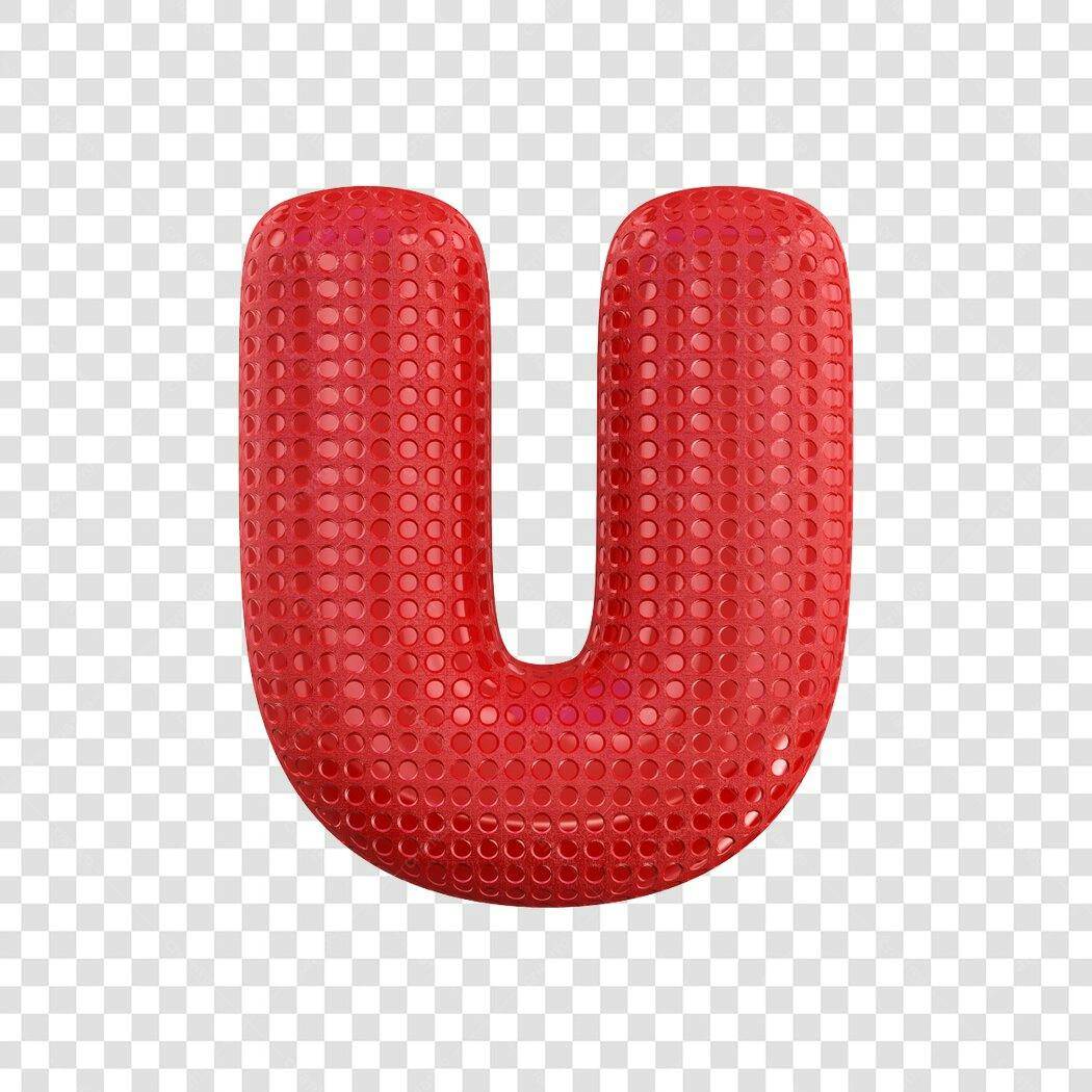 Logo PNG com fundo transparente Letra U Vermelha