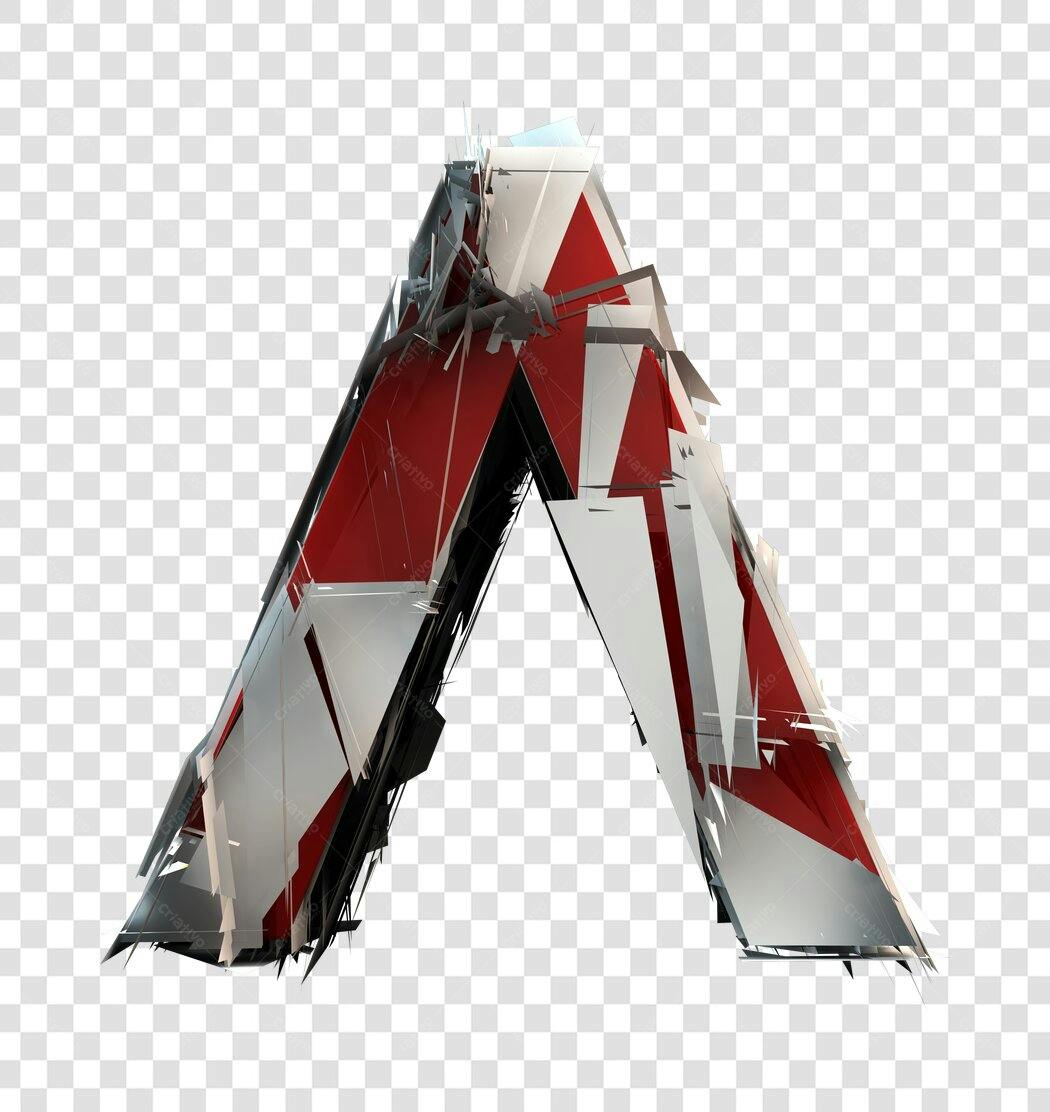 Logo da empresa abstrato vermelho e branco PNG com fundo transparente