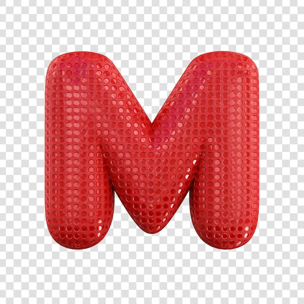 Logo Letra M Vermelha PNG com fundo transparente